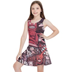 Adventure Time Cartoon Kids  Lightweight Sleeveless Dress by Bedest