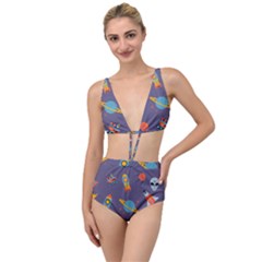 Space Seamless Patterns Tied Up Two Piece Swimsuit by Hannah976