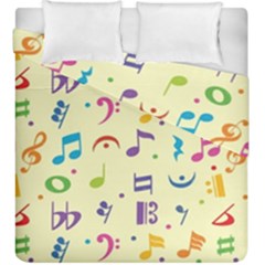 Seamless Pattern Musical Note Doodle Symbol Duvet Cover Double Side (king Size) by Hannah976