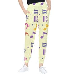 Seamless Pattern Musical Note Doodle Symbol Women s Tapered Pants by Hannah976