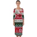 Ugly Sweater Merry Christmas  Quarter Sleeve Midi Bodycon Dress View1