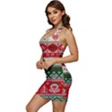 Ugly Sweater Merry Christmas  Sleeveless Wide Square Neckline Ruched Bodycon Dress View2