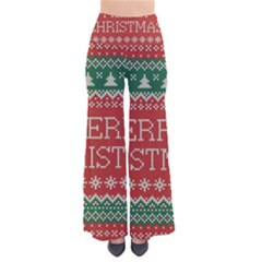 Merry Christmas  Pattern So Vintage Palazzo Pants by artworkshop