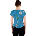 About Space Seamless Pattern Crew Neck Crop Top View2