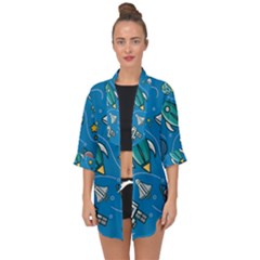 About Space Seamless Pattern Open Front Chiffon Kimono by Hannah976