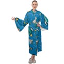 About Space Seamless Pattern Maxi Velvet Kimono View1