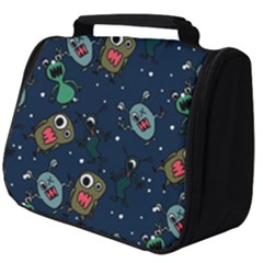 Monster Alien Pattern Seamless Background Full Print Travel Pouch (big) by Hannah976