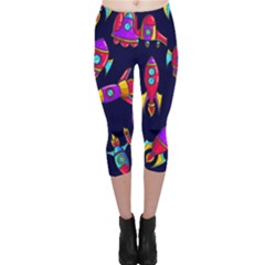 Space Patterns Capri Leggings  by Hannah976