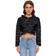 Abstract Math Pattern Women s Lightweight Cropped Hoodie by Hannah976