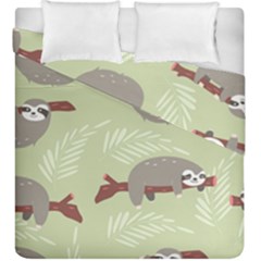 Sloths Pattern Design Duvet Cover Double Side (king Size) by Hannah976