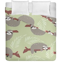 Sloths Pattern Design Duvet Cover Double Side (california King Size) by Hannah976