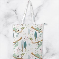 Pattern Sloth Woodland Double Zip Up Tote Bag by Hannah976