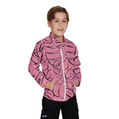 Pink Monstera Kids  Windbreaker by ConteMonfrey