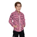 Pink Monstera Kids  Windbreaker View1