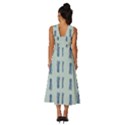 Blue King Pineapple  Sleeveless Cross Front Cocktail Midi Chiffon Dress View4