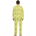 Yellow Pineapple Men s Long Sleeve Velvet Pocket Pajamas Set View4