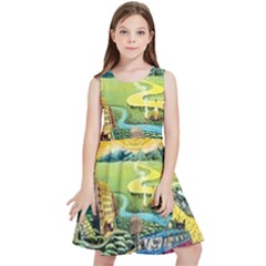 Grateful Dead Golden Road Kids  Skater Dress by Bedest