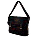 Mathematical Colorful Formulas Drawn By Hand Black Chalkboard Buckle Messenger Bag View2