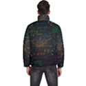 Mathematical Colorful Formulas Drawn By Hand Black Chalkboard Men s Puffer Bubble Jacket Coat View4