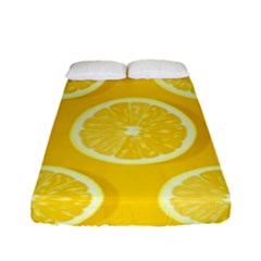 Lemon Fruits Slice Seamless Pattern Fitted Sheet (full/ Double Size) by Ravend