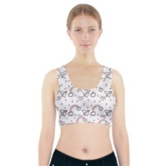 Abstract Classic Blue Background Sports Bra With Pocket by Apen