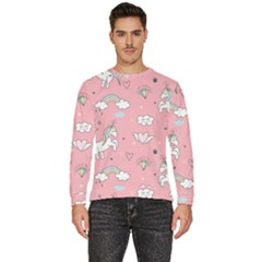 Cute Unicorn Seamless Pattern Men s Fleece Sweatshirt by Apen