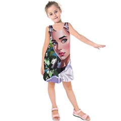 Love Quotes Design Kids  Sleeveless Dress by TShirt44