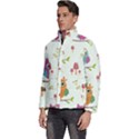 Forest Seamless Pattern With Cute Owls Men s Puffer Bubble Jacket Coat View2