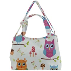 Forest Seamless Pattern With Cute Owls Double Compartment Shoulder Bag by Apen