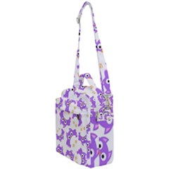 Purple Owl Pattern Background Crossbody Day Bag by Apen