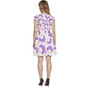 Purple Owl Pattern Background Cap Sleeve High Waist Dress View4