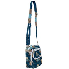 Seamless Pattern Owls Dreaming Shoulder Strap Belt Bag by Apen