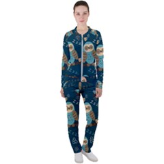 Seamless Pattern Owls Dreaming Casual Jacket And Pants Set by Apen