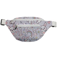 Seamless Pattern With Cute Rabbit Character Fanny Pack by Apen