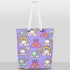 Cloud Seamless Pattern Full Print Rope Handle Tote (small) by Apen