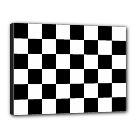 Chess Board Background Design Canvas 16  X 12  (stretched) by Apen