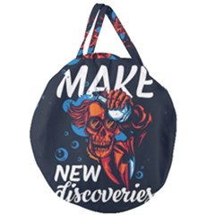 Make Devil Discovery  Giant Round Zipper Tote by Saikumar