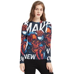 Make Devil Discovery  Women s Long Sleeve Rash Guard by Saikumar