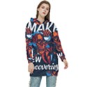 Make devil discovery  Women s Long Oversized Pullover Hoodie View1