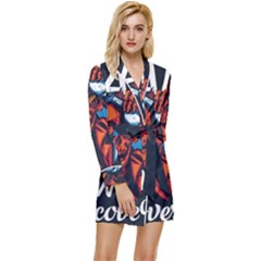 Make Devil Discovery  Long Sleeve Satin Robe by Saikumar