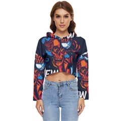 Make Devil Discovery  Women s Lightweight Cropped Hoodie by Saikumar