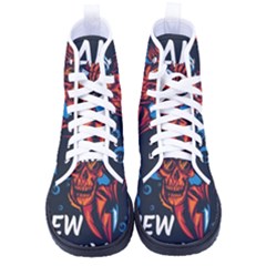 Make Devil Discovery  Men s High-top Canvas Sneakers by Saikumar