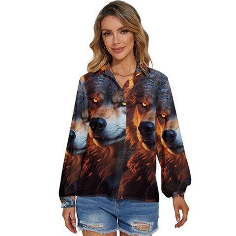 Be Dare For Everything Women s Long Sleeve Button Up Shirt by Saikumar