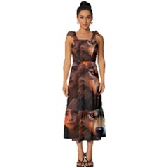 Be Fearless Tie-strap Tiered Midi Chiffon Dress by Saikumar