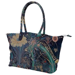 Vintage Peacock Feather Canvas Shoulder Bag by Jatiart