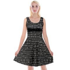 Math Equations Formulas Pattern Reversible Velvet Sleeveless Dress by Ravend