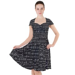 Math Equations Formulas Pattern Cap Sleeve Midi Dress by Ravend