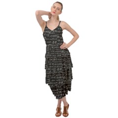 Math Equations Formulas Pattern Layered Bottom Dress by Ravend