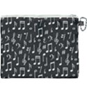 Chalk Music Notes Signs Seamless Pattern Canvas Cosmetic Bag (XXXL) View2