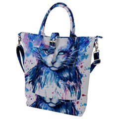 Cat Buckle Top Tote Bag by saad11